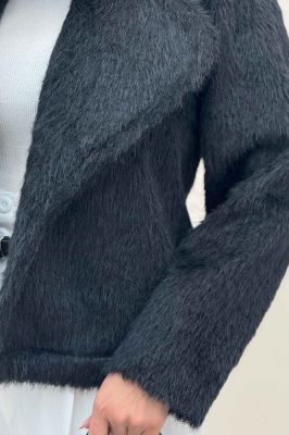 کت خز آستردار یقه انگلیسی