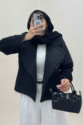 کت خز آستردار یقه انگلیسی