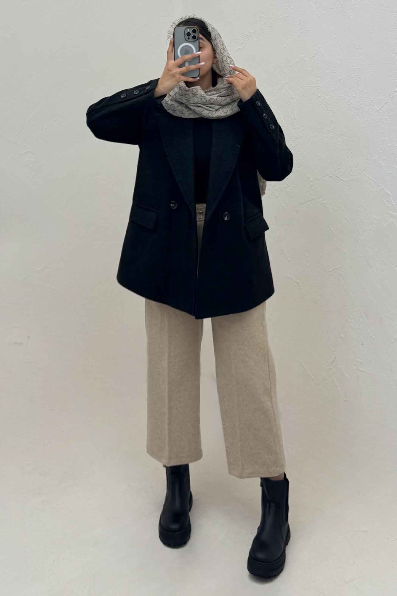 کت فوتر کشمیر دو دکمه