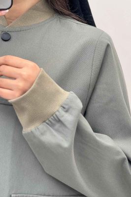 ست بامبر و دامن کتان کاپرا