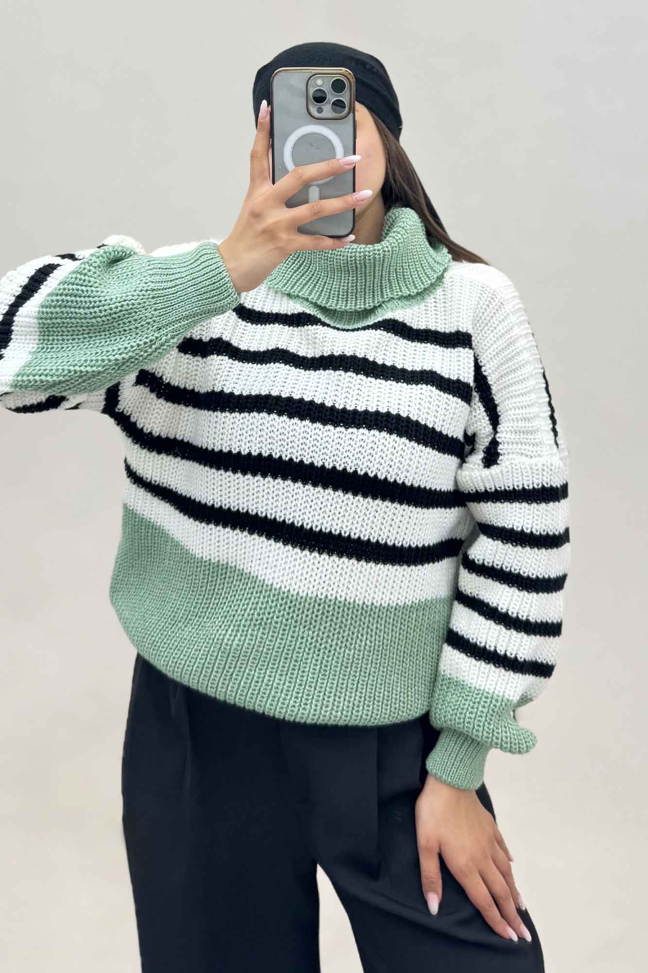 بلوز بافت یقه اسکی راهدار کد 1024