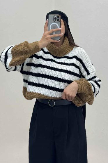 بلوز بافت یقه اسکی راهدار کد 1024