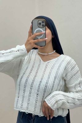 بلوز بافت درشت یقه هفت