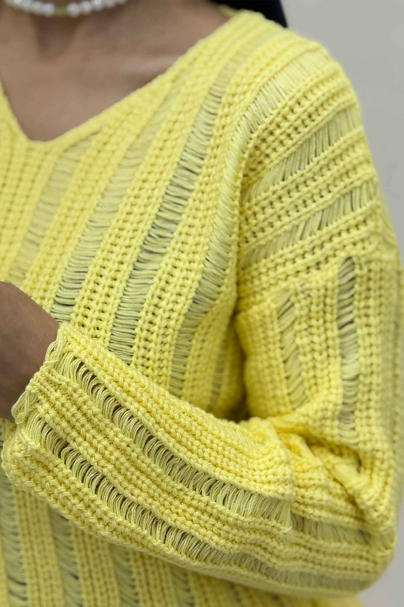 بلوز بافت درشت یقه هفت