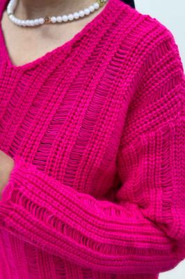 بلوز بافت درشت یقه هفت