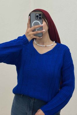 بلوز بافت درشت یقه هفت