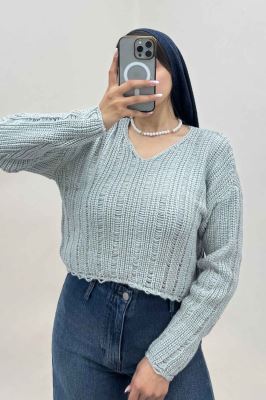 بلوز بافت درشت یقه هفت