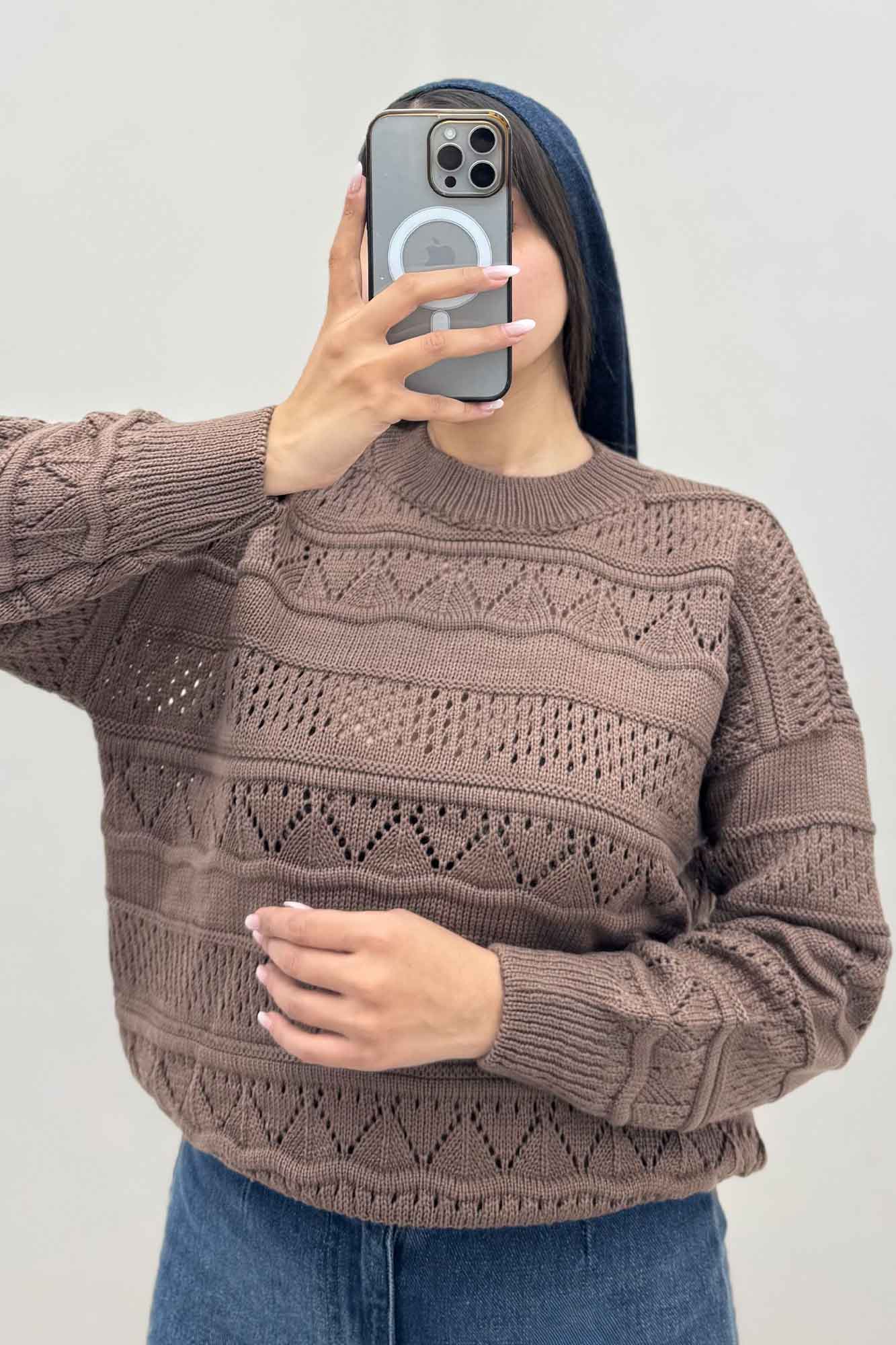 بلوز کراپ بافت طرح تور کد 1012