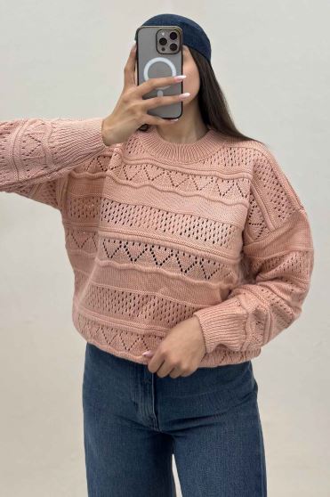 بلوز کراپ بافت طرح تور کد 1012