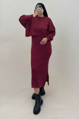 ست دو تیکه سارافن بافت کبریتی و رویه