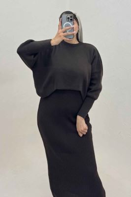 ست دو تیکه سارافن بافت کبریتی و رویه