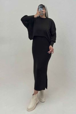 ست دو تیکه سارافن بافت کبریتی و رویه