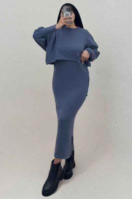 ست دو تیکه سارافن بافت کبریتی و رویه