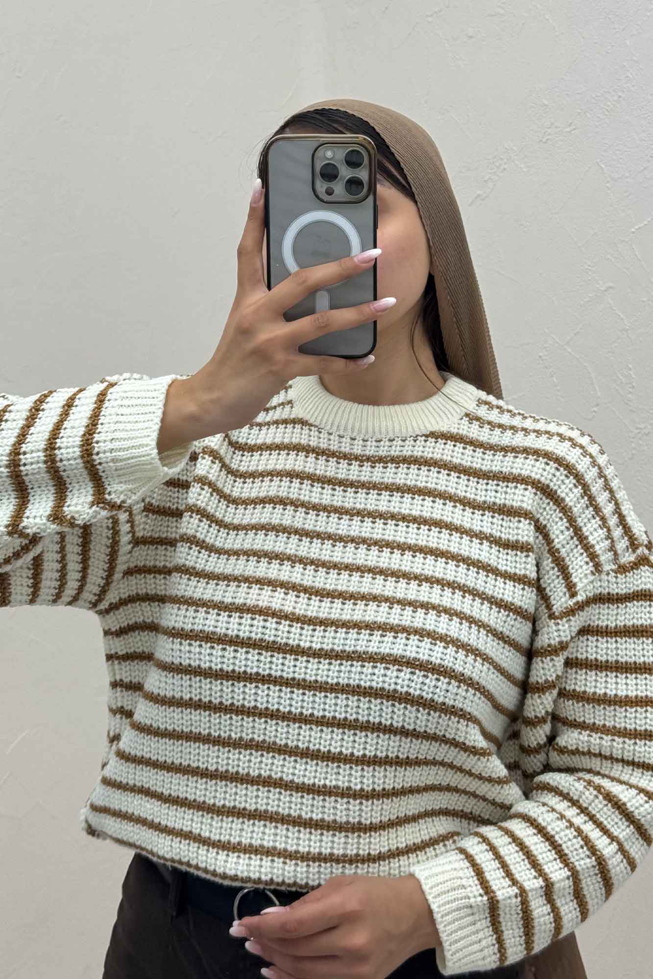 بلوز بافت راه راه کد 536