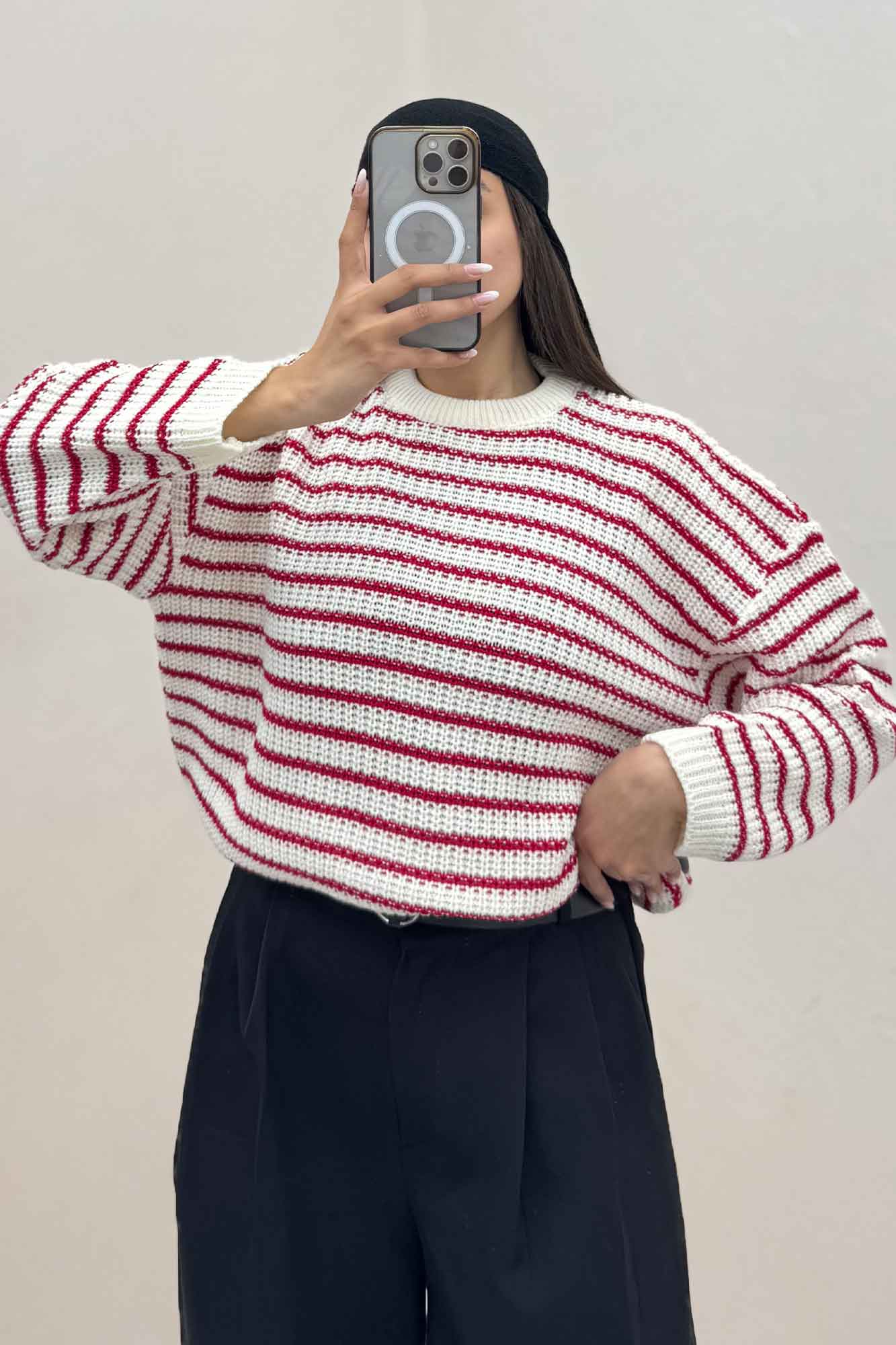 بلوز بافت راه راه کد 536