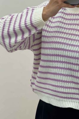 بلوز بافت راه راه کد 536