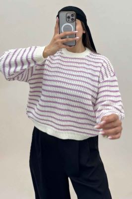 بلوز بافت راه راه کد 536