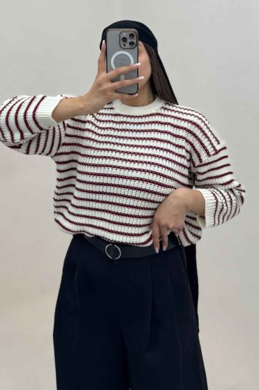 بلوز بافت راه راه کد 536