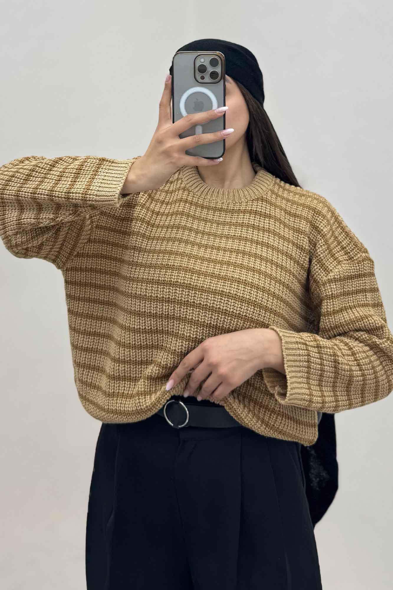 بلوز بافت راه راه کد 536