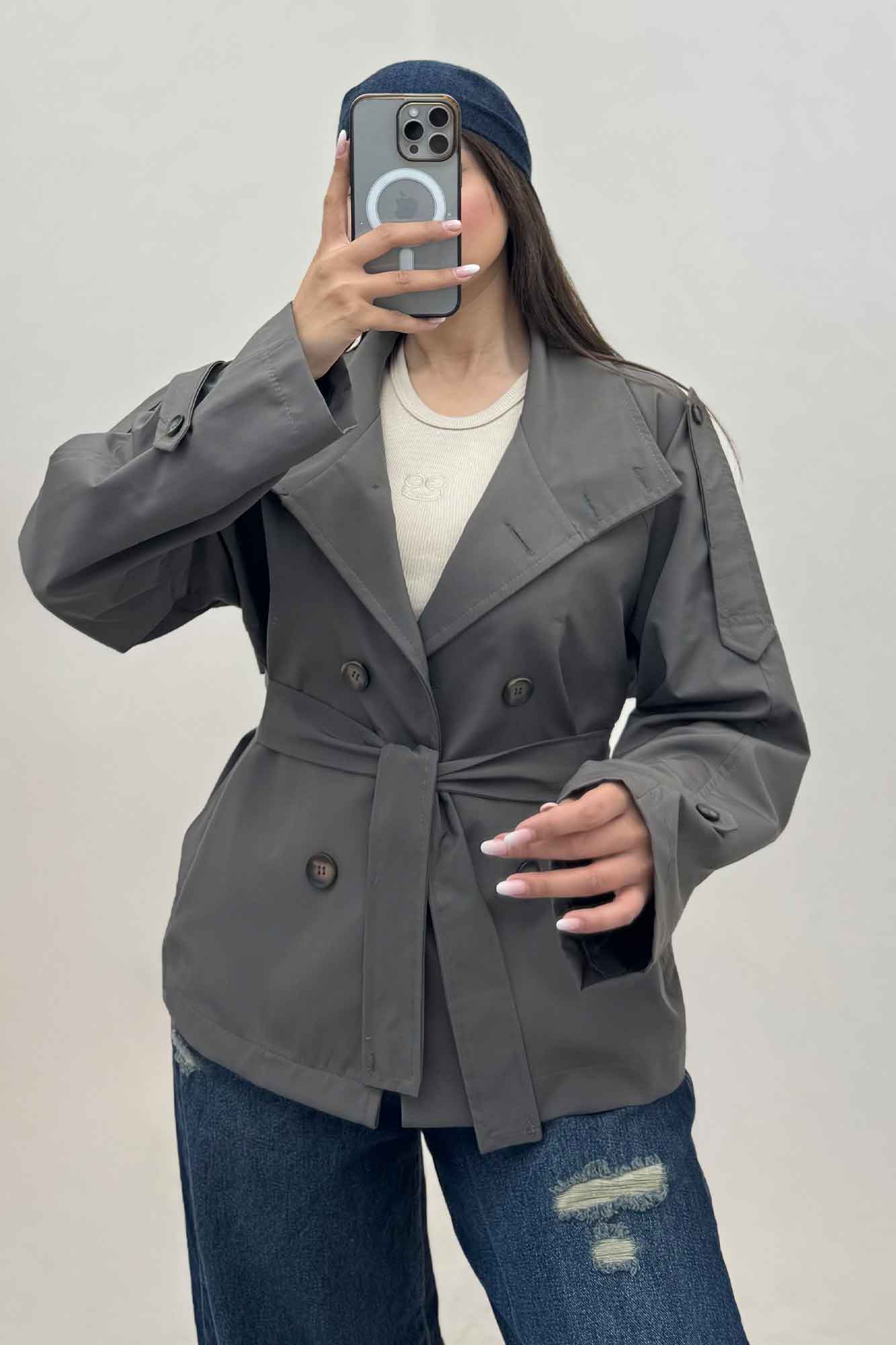 بارانی TC یقه دو حالته