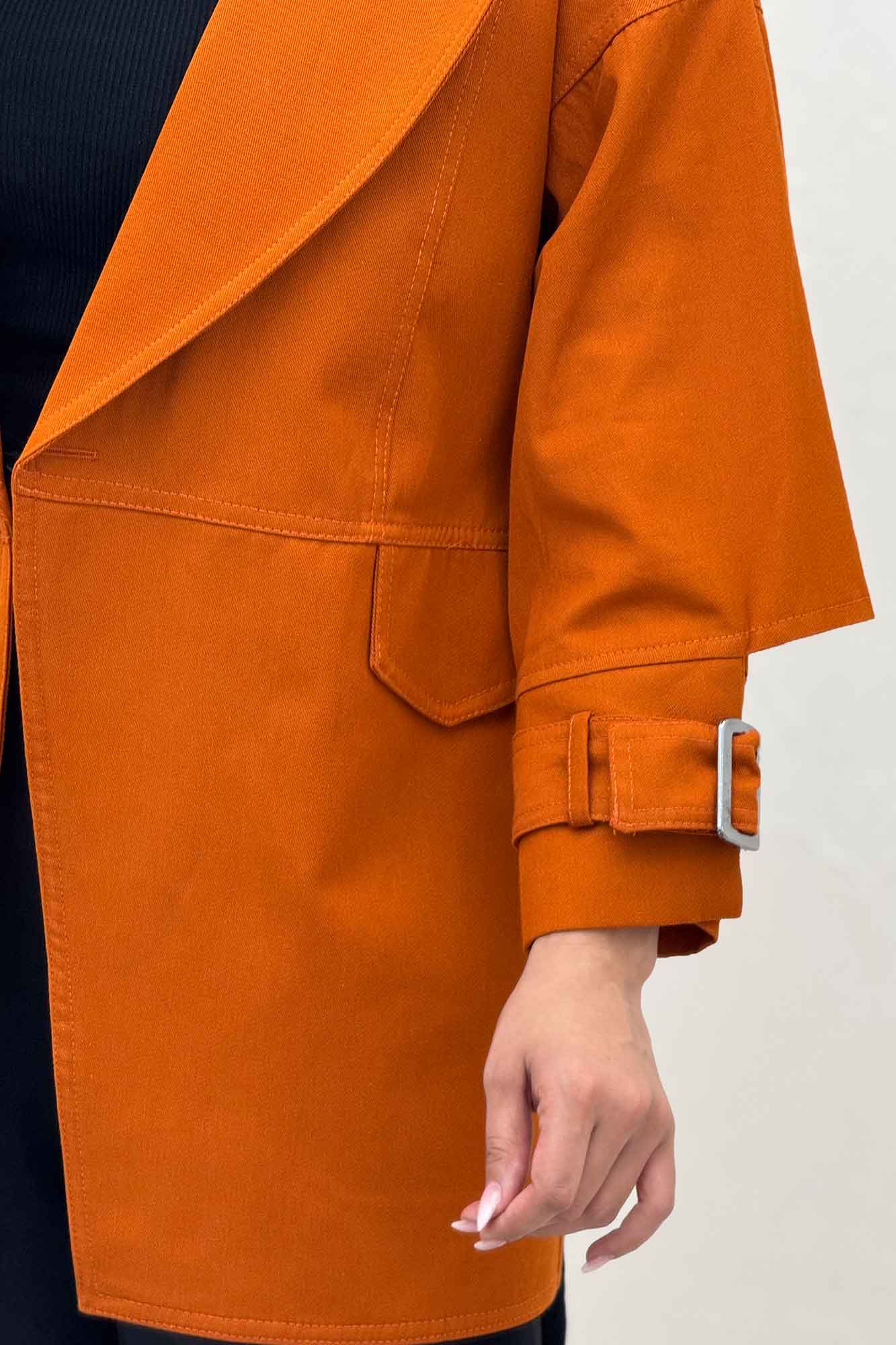 کت تک دکمه کتان کاپرا مدل آلند