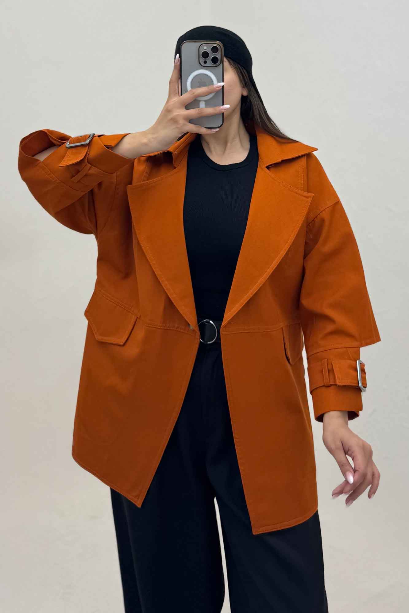 کت تک دکمه کتان کاپرا مدل آلند