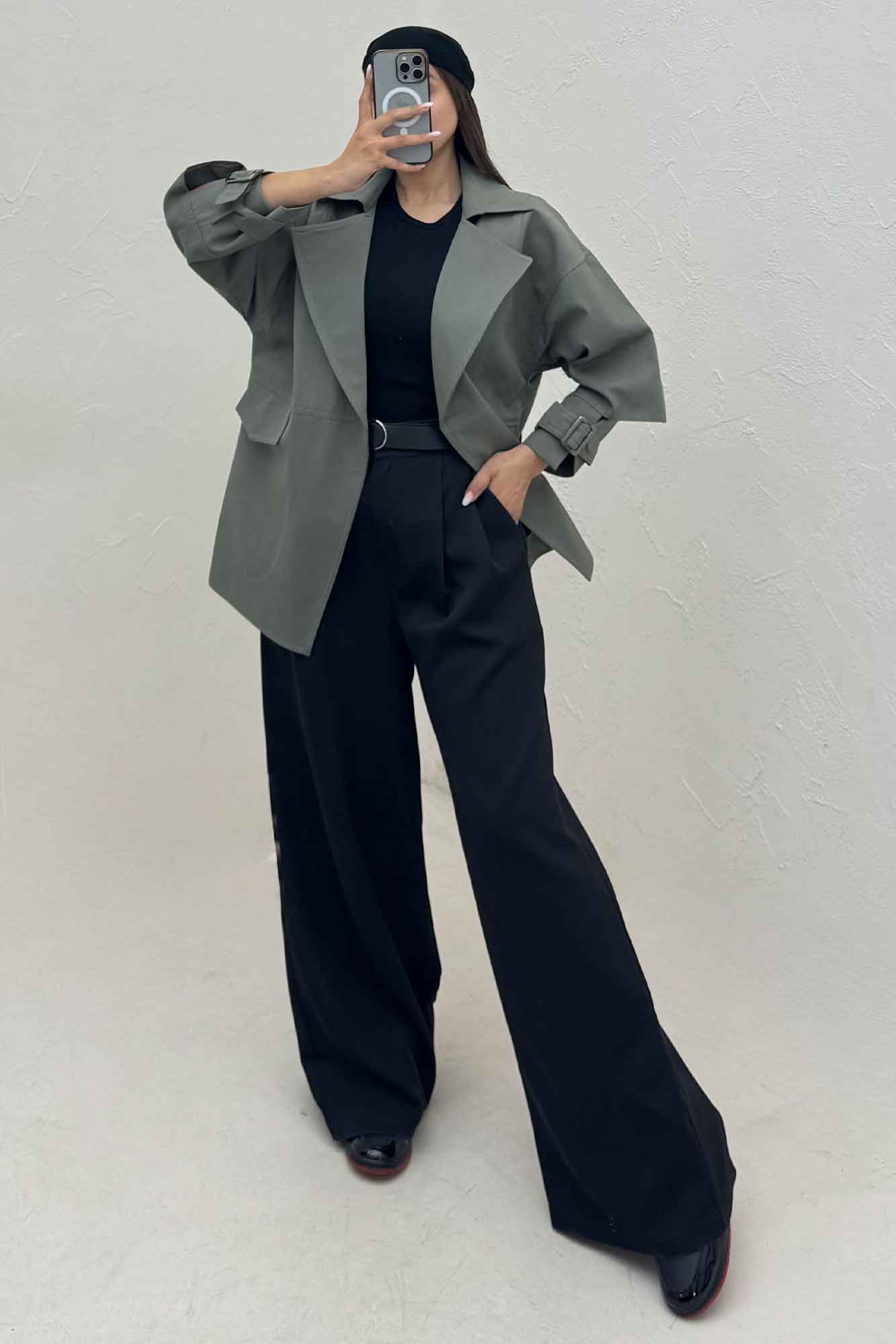 کت تک دکمه کتان کاپرا مدل آلند