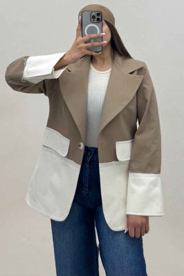 کت کتان کاپرا دورنگ آستردار AGNES