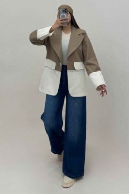 کت کتان کاپرا دورنگ آستردار AGNES