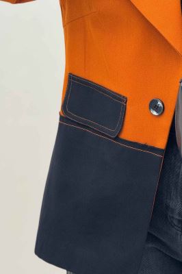 کت کتان کاپرا دورنگ آستردار AGNES