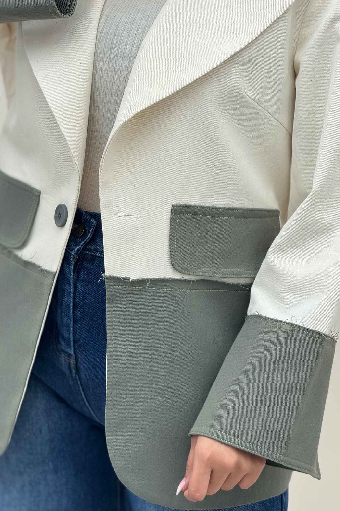 کت کتان کاپرا دورنگ آستردار AGNES