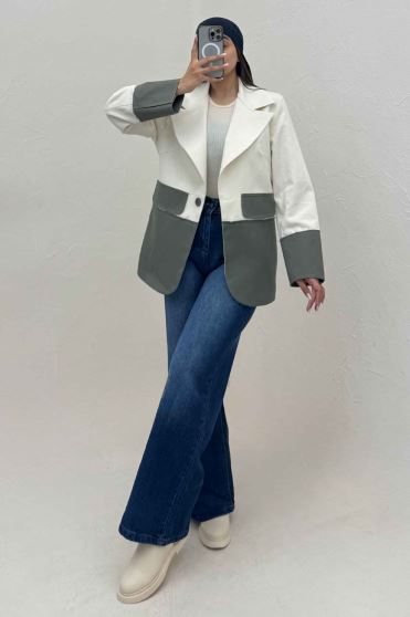 کت کتان کاپرا دورنگ آستردار AGNES