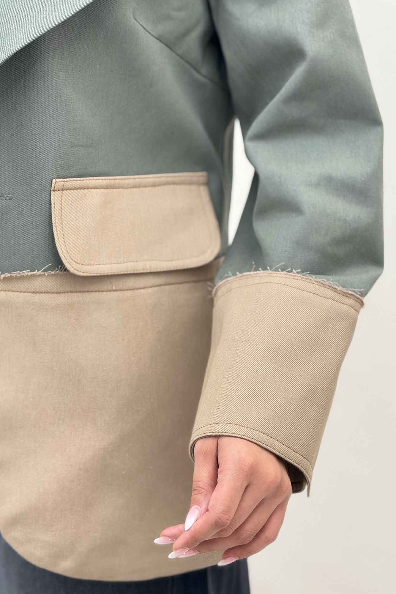 کت کتان کاپرا دورنگ آستردار AGNES