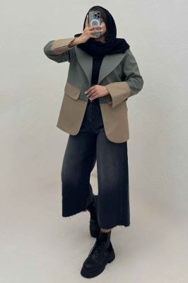 کت کتان کاپرا دورنگ آستردار AGNES