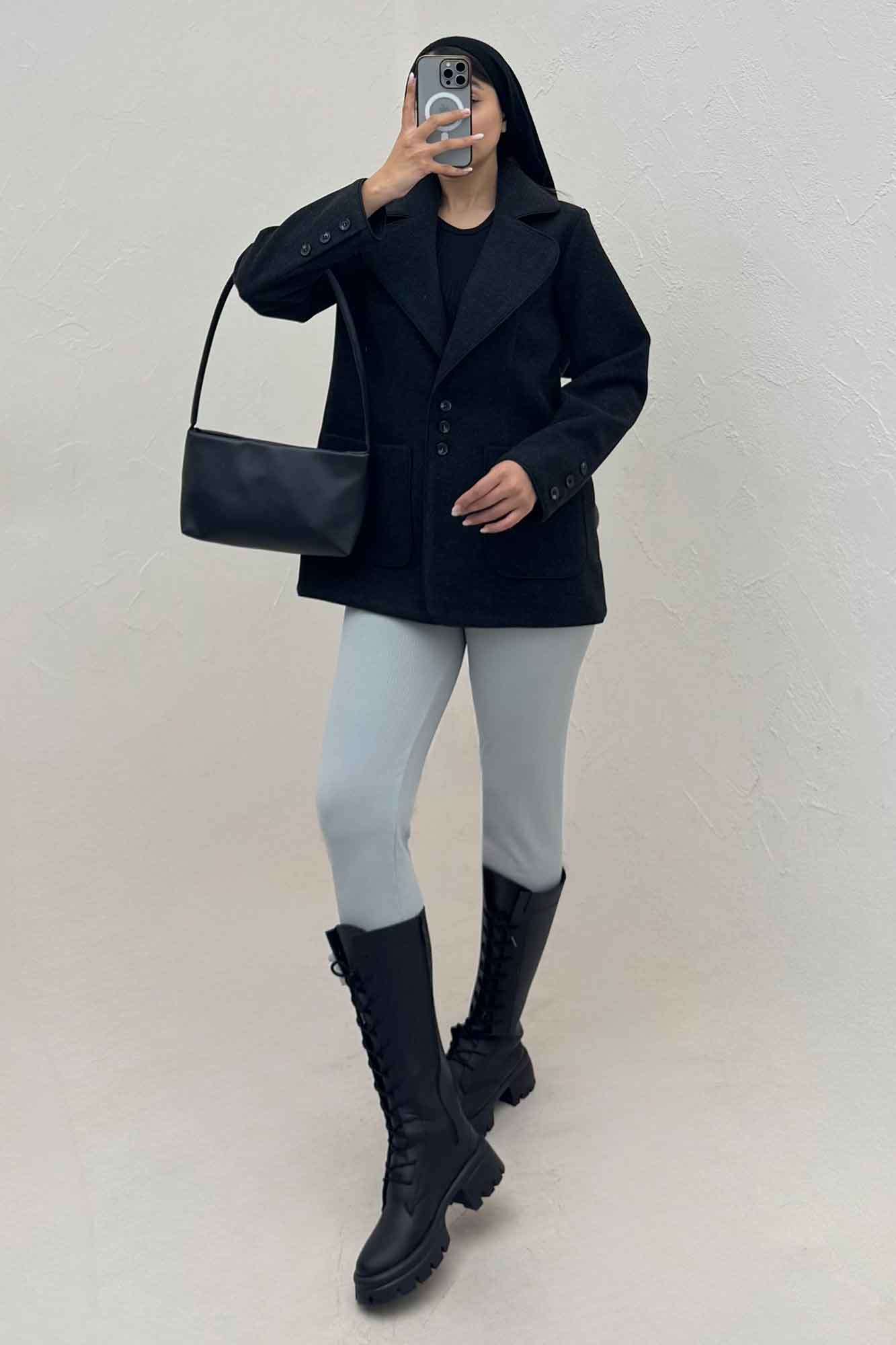 کت فوتر مغزی دوزی آستردار دو جیب