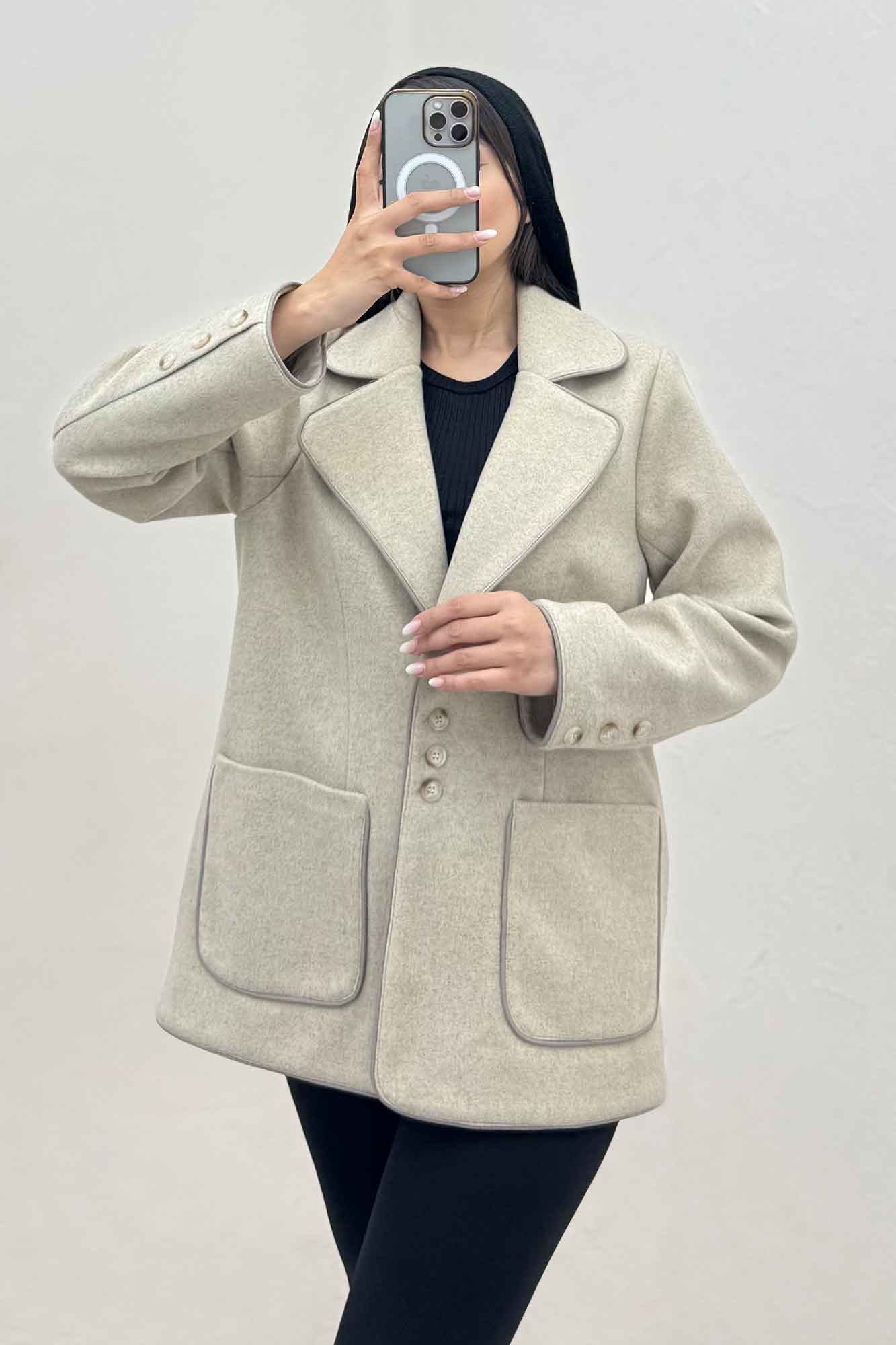 کت فوتر مغزی دوزی آستردار دو جیب