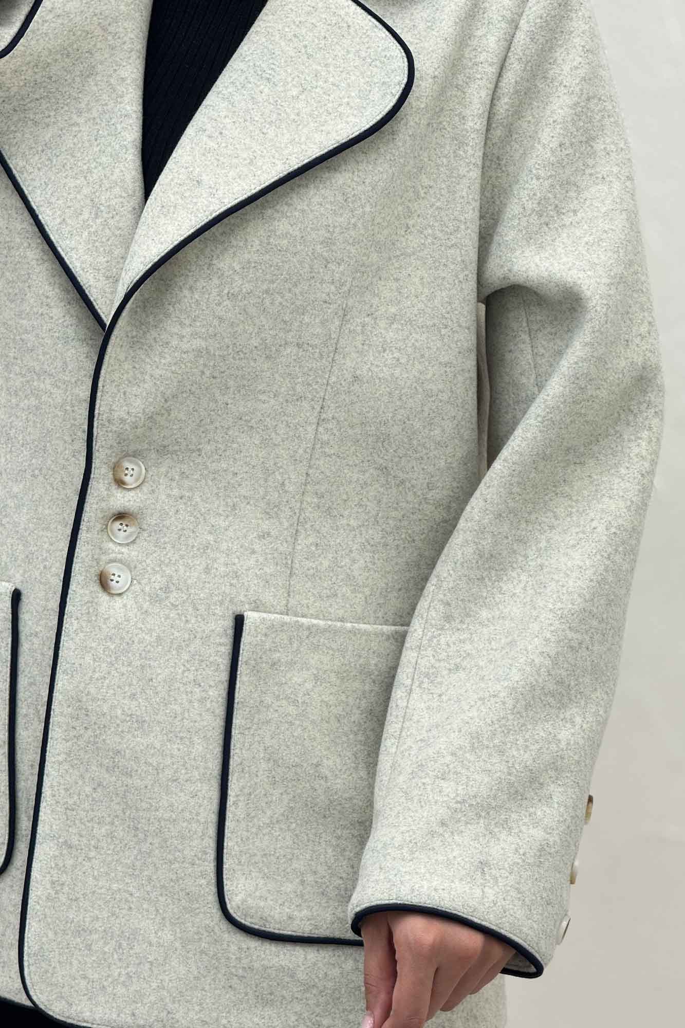 کت فوتر مغزی دوزی آستردار دو جیب