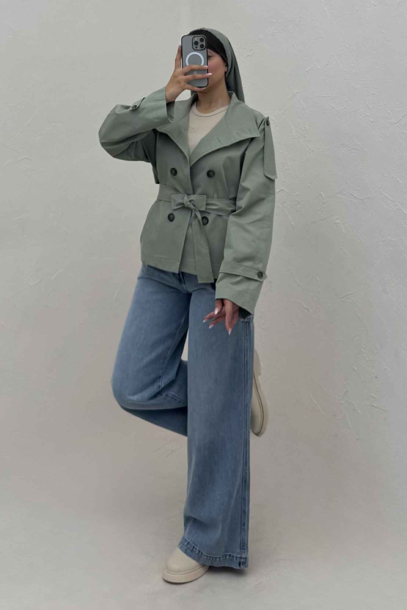 بارانی TC یقه دو حالته