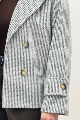 پالتو فوتر زنجیری آستردار چهار دکمه