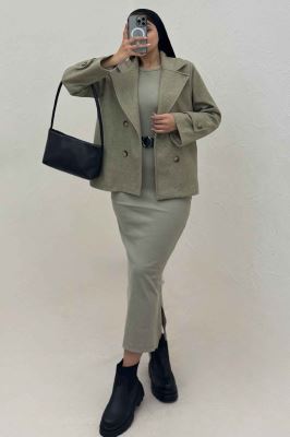 پالتو فوتر آستردار یقه انگلیسی ADRIAN