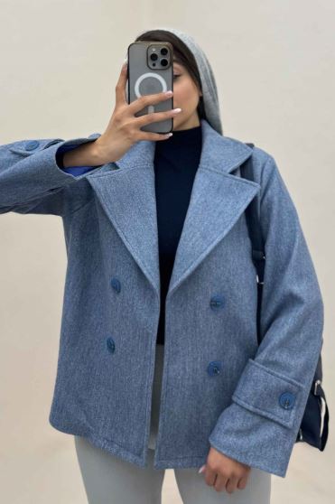 پالتو فوتر آستردار یقه انگلیسی ADRIAN