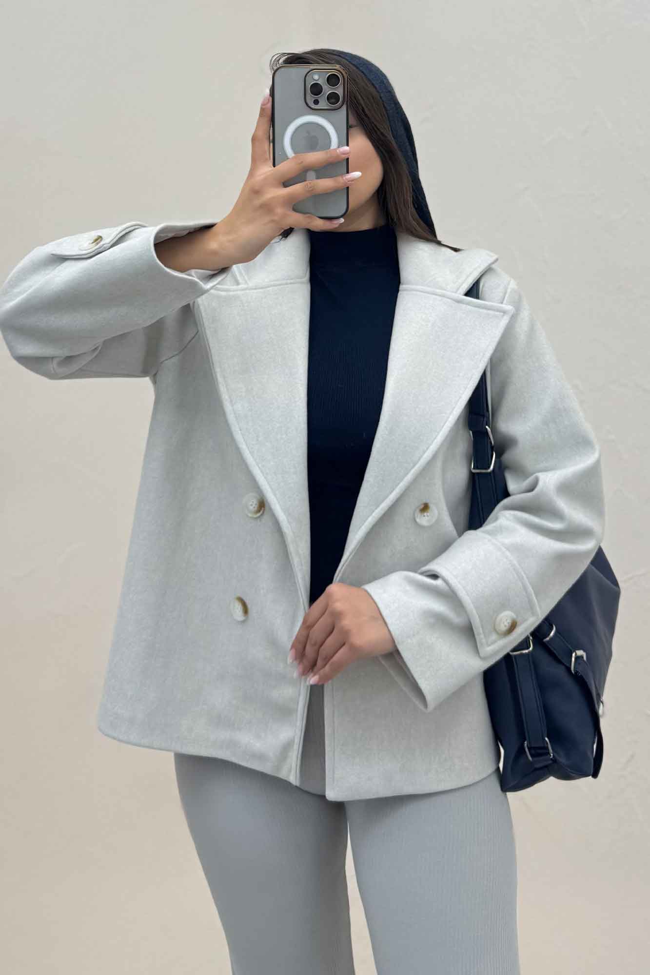 پالتو فوتر آستردار یقه انگلیسی ADRIAN