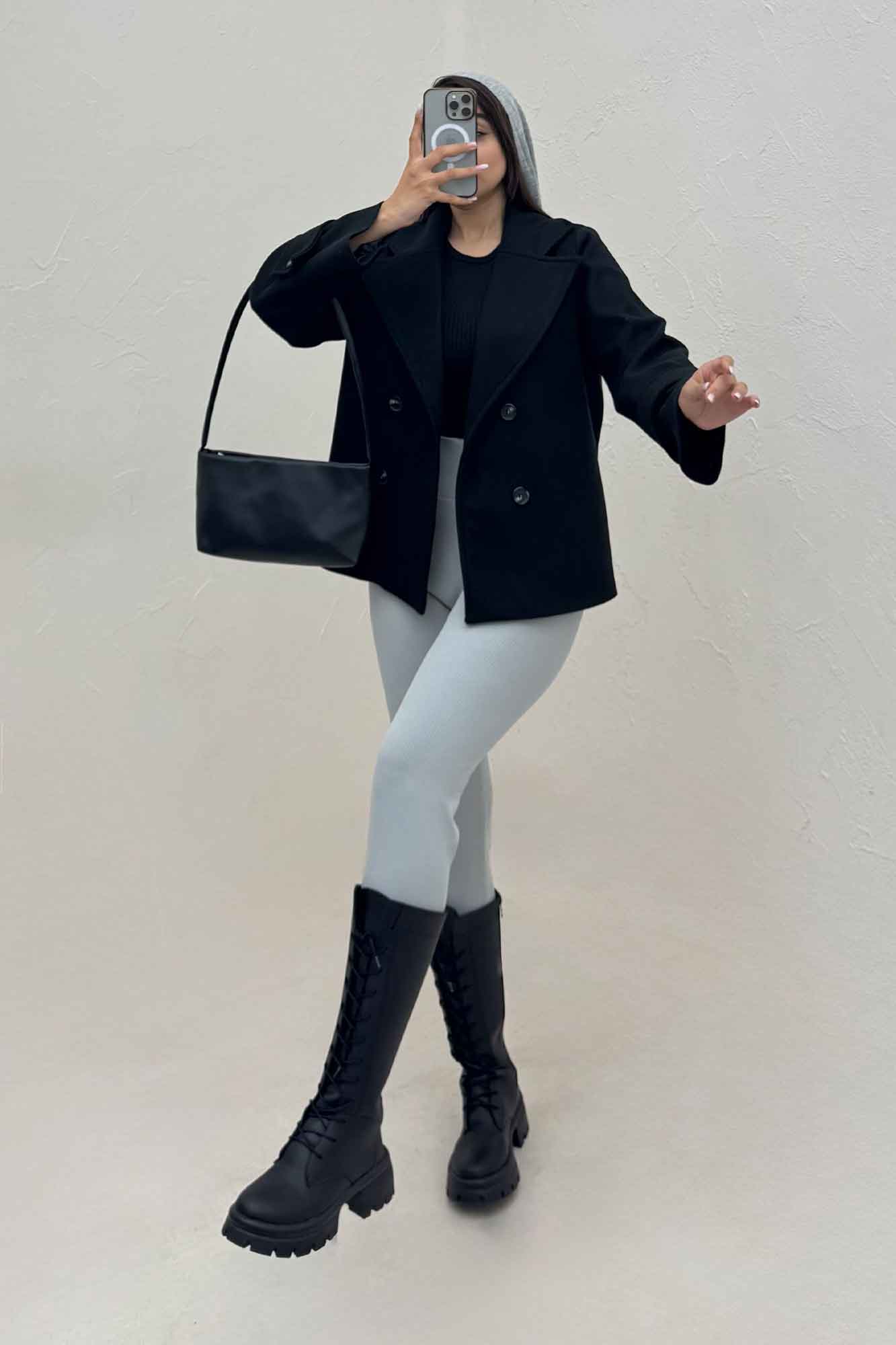 پالتو فوتر آستردار یقه انگلیسی ADRIAN