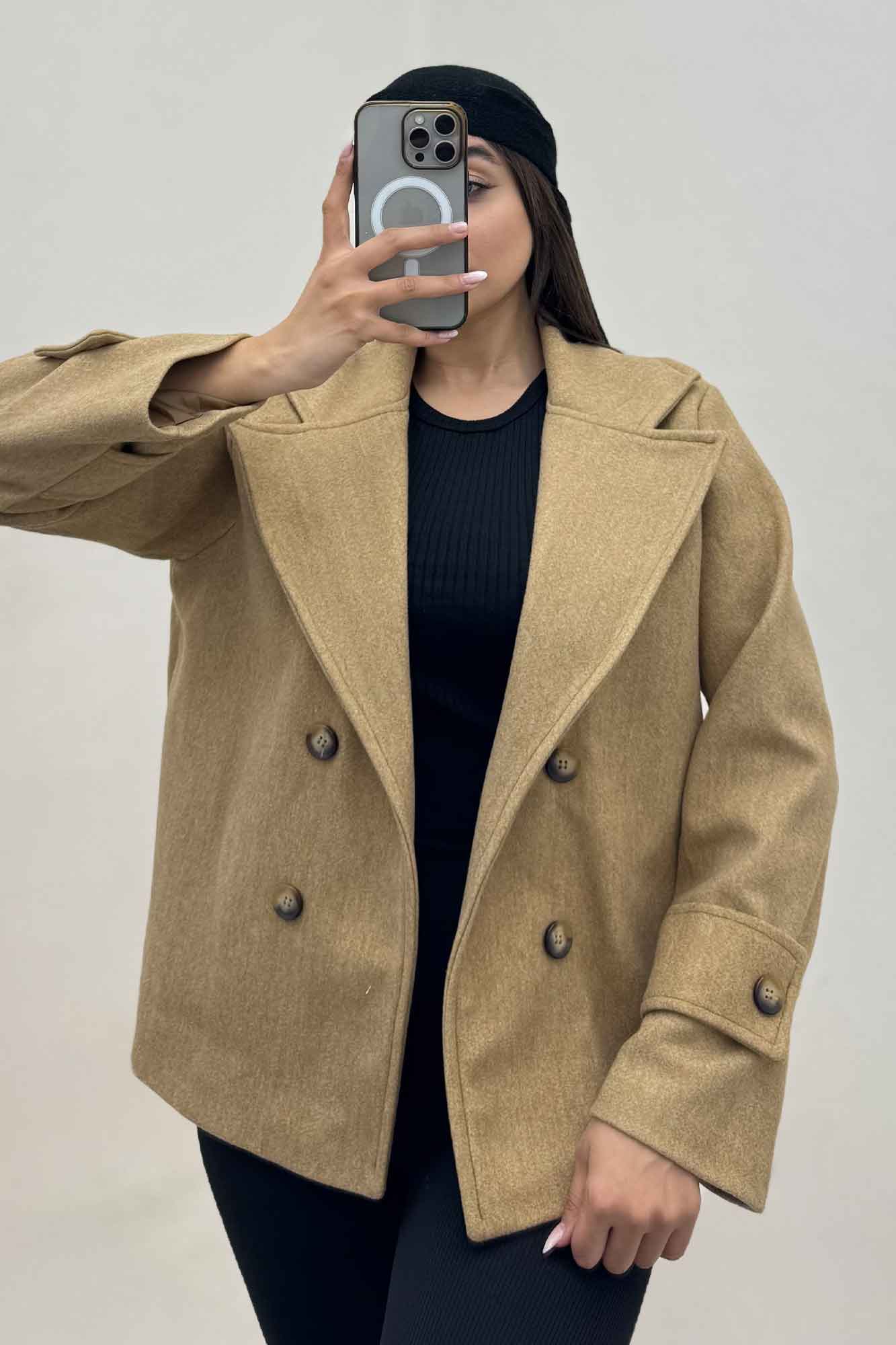 پالتو فوتر آستردار یقه انگلیسی ADRIAN