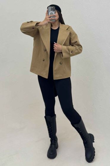 پالتو فوتر آستردار یقه انگلیسی ADRIAN