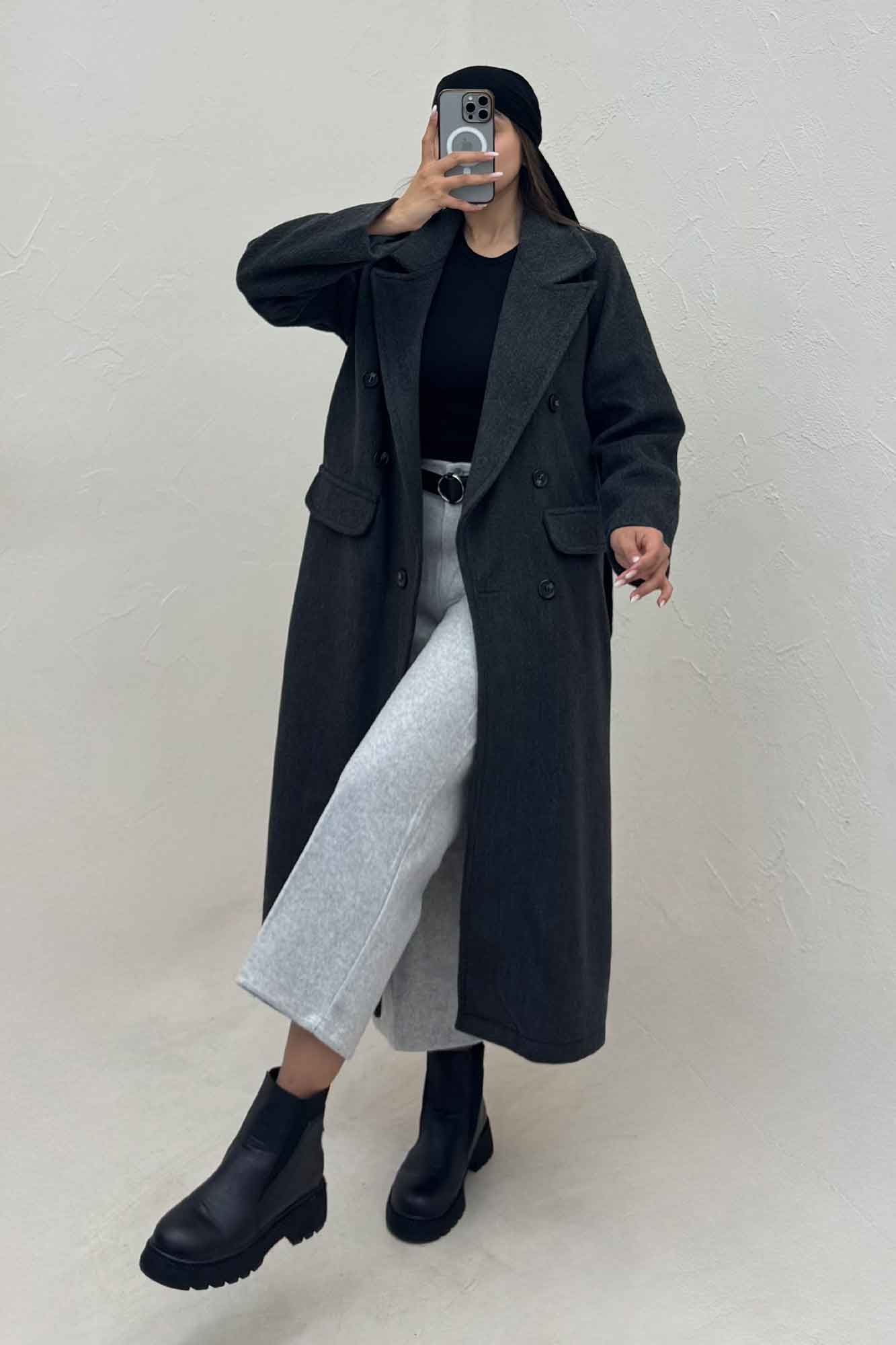 پالتو بلند فوتر کشمیر آستردار