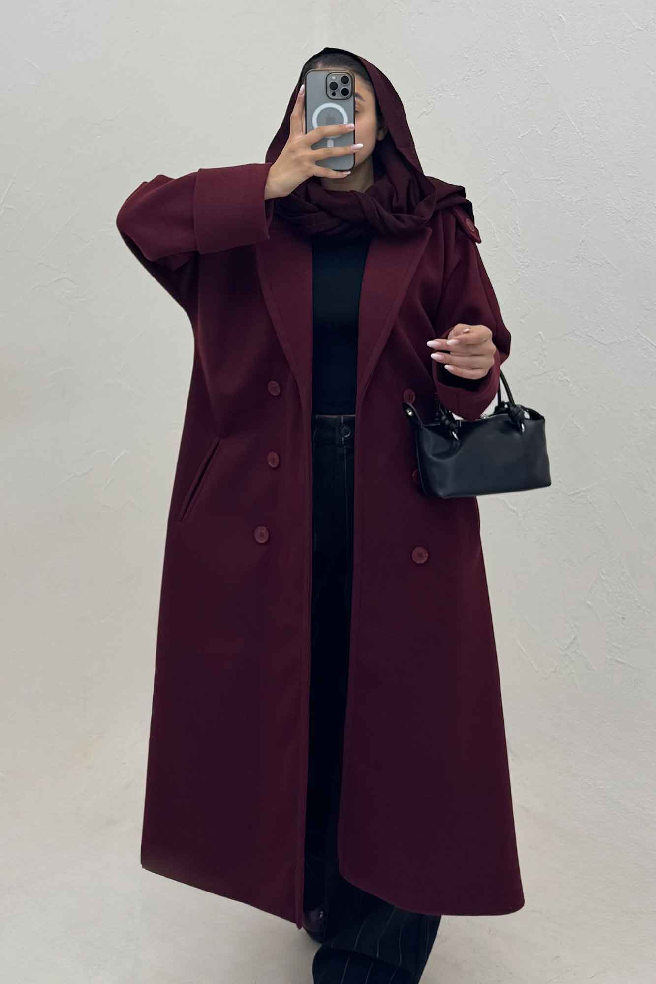 پالتو فوتر بلند مج پاکتی همیسا