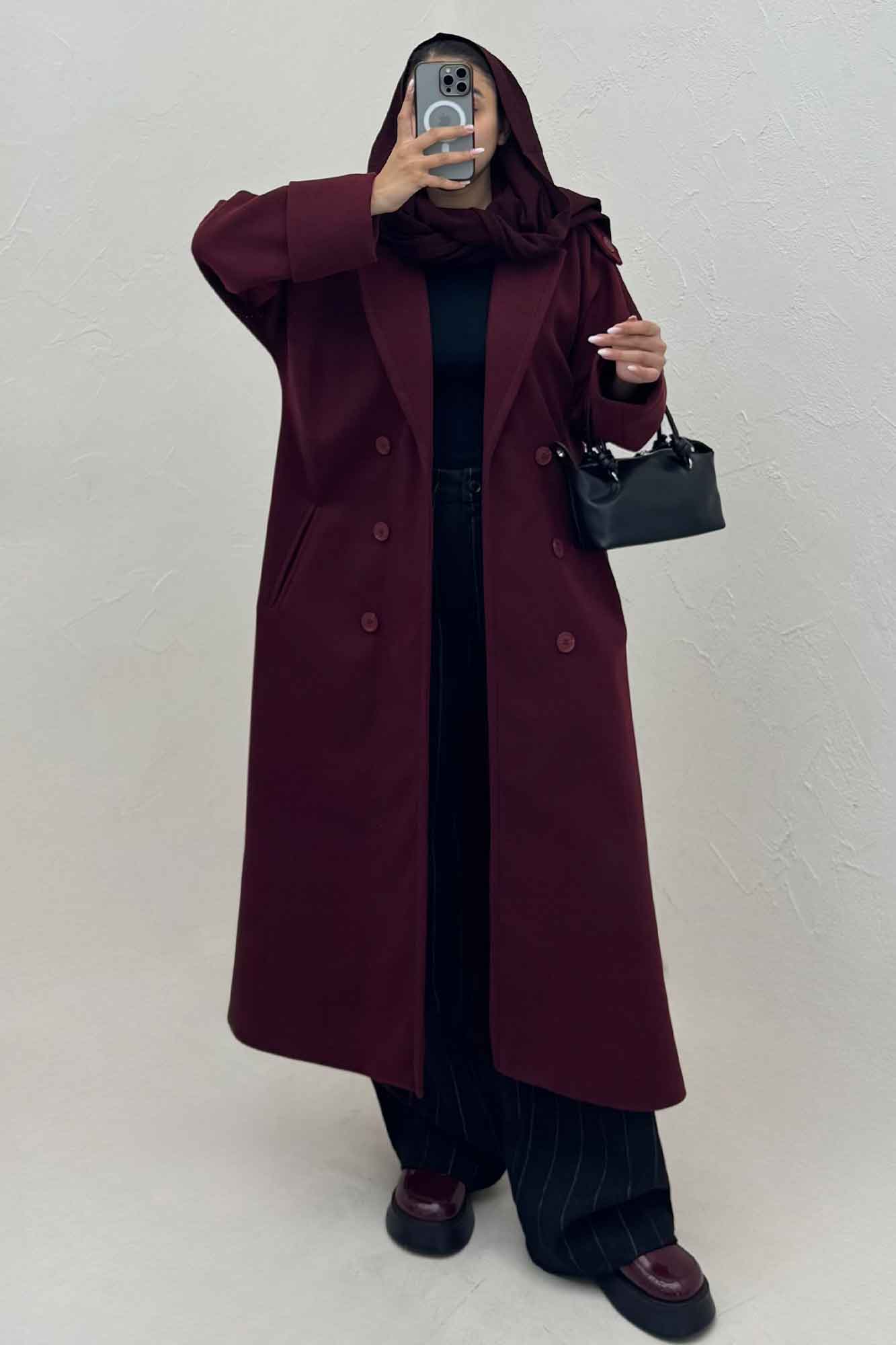 پالتو فوتر بلند مج پاکتی همیسا