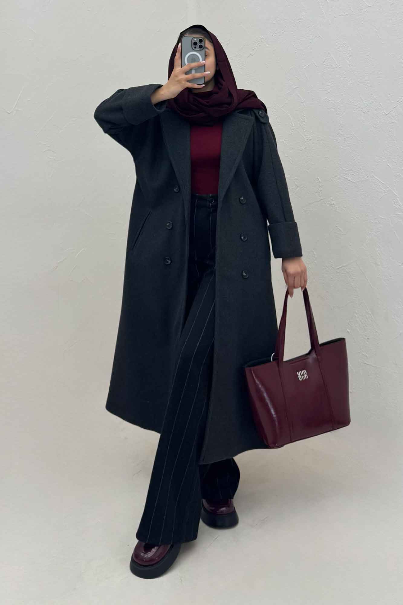 پالتو فوتر بلند مج پاکتی همیسا