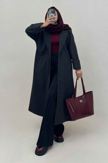 پالتو فوتر بلند مج پاکتی همیسا